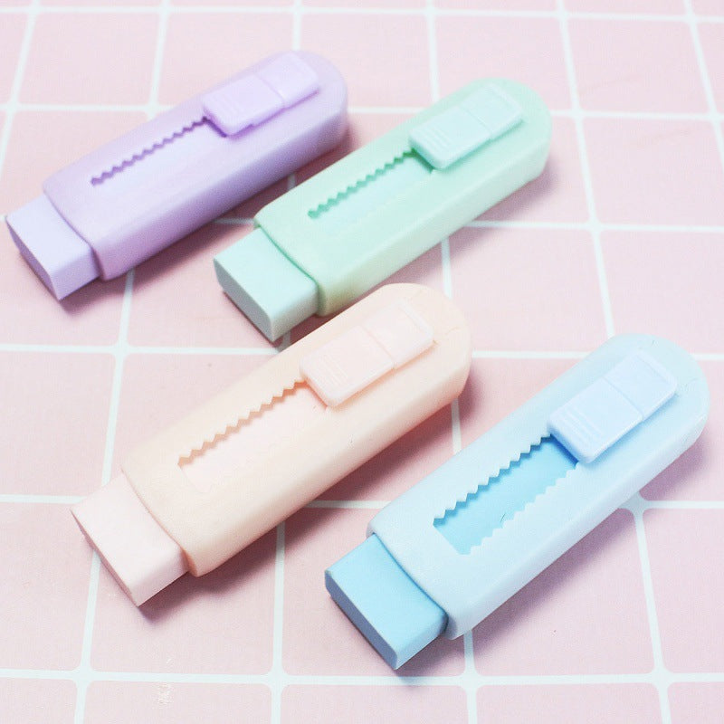 Multifunctional Eraser Macaron Color Pull-Out Eraser