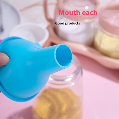 Silicone Funnel Kitchen Oil Pouring Points Small Size Wide Mouth Large Diameter