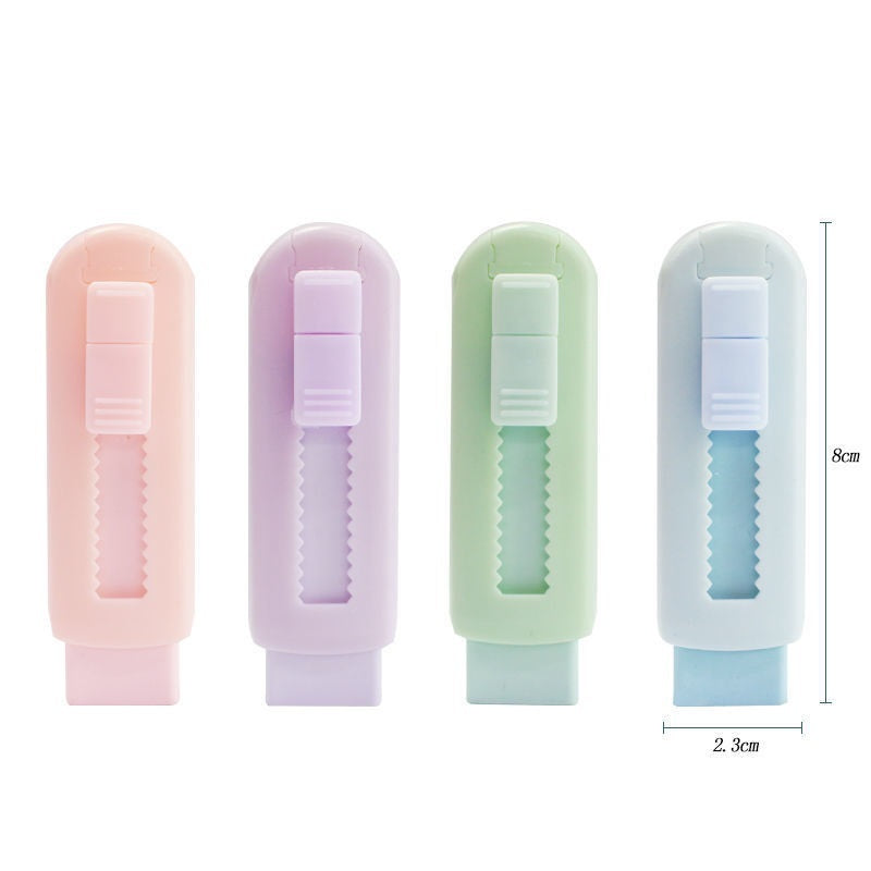 Multifunctional Eraser Macaron Color Pull-Out Eraser