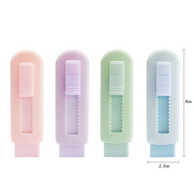 Multifunctional Eraser Macaron Color Pull-Out Eraser