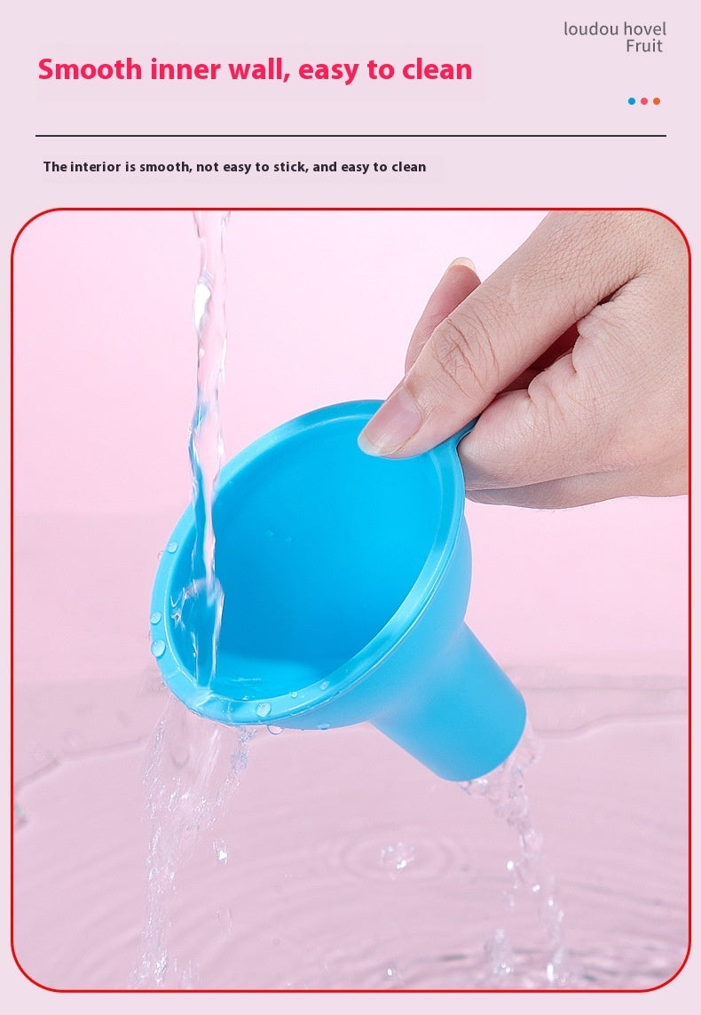 Silicone Funnel Kitchen Oil Pouring Points Small Size Wide Mouth Large Diameter