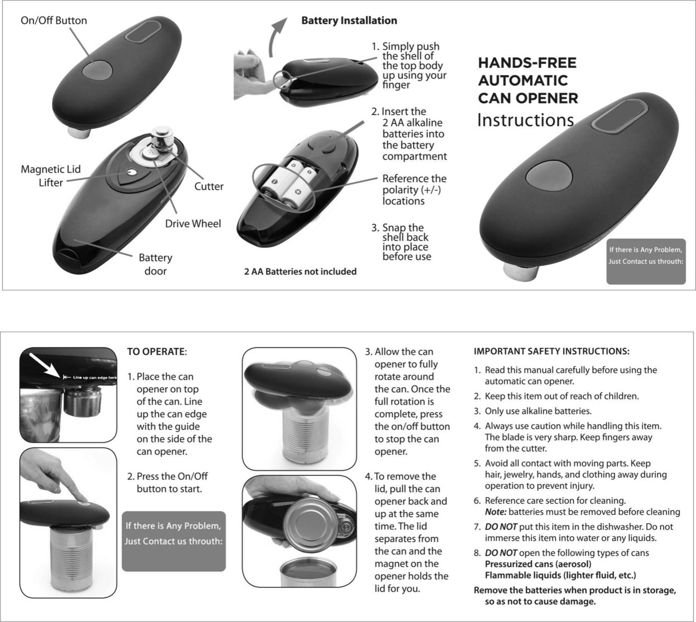 Electric Can Opener Automatic - My Necessities Store